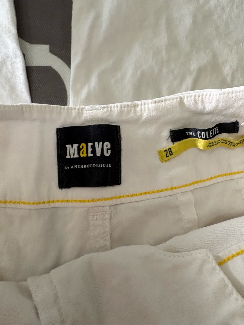 Anthropologie Maeve The Collette White Pants - Picture 3 of 12